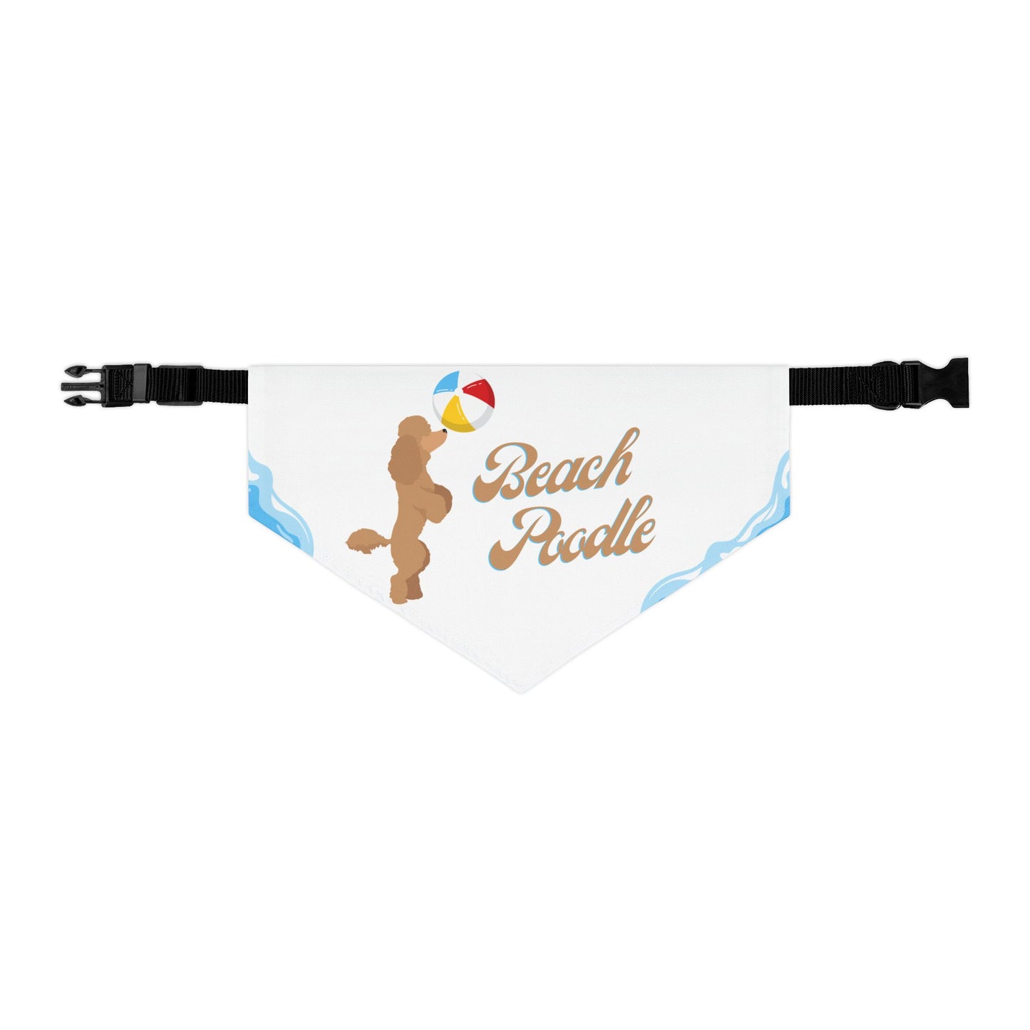 Beach Poodle - Apricot (ish) Standard Poodle - Bandana Collar