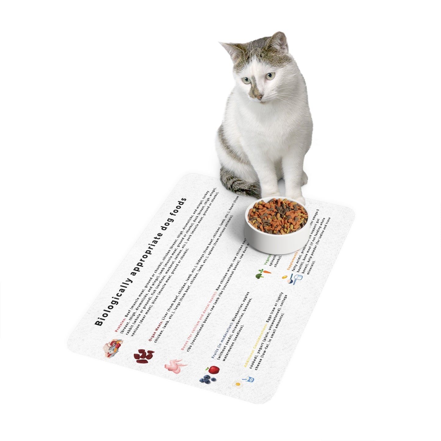 Dog Food Mat - Biologically appropriate dog food list