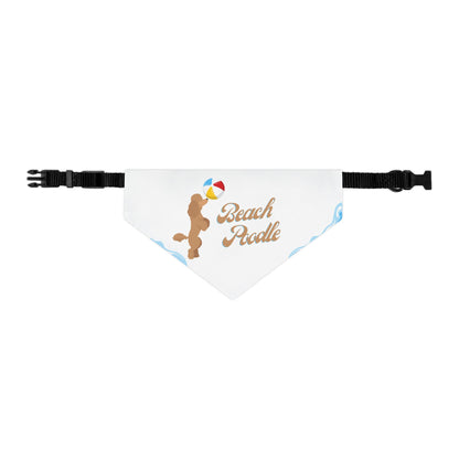 Beach Poodle - Apricot (ish) Standard Poodle - Bandana Collar