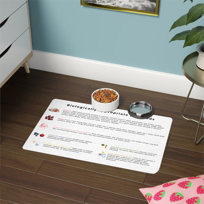 Dog Food Mat - Biologically appropriate dog food list