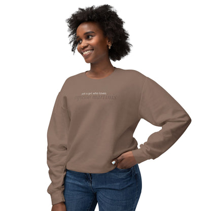 just a girl who loves espresso martinis - Unisex Lightweight Crewneck Sweatshirt