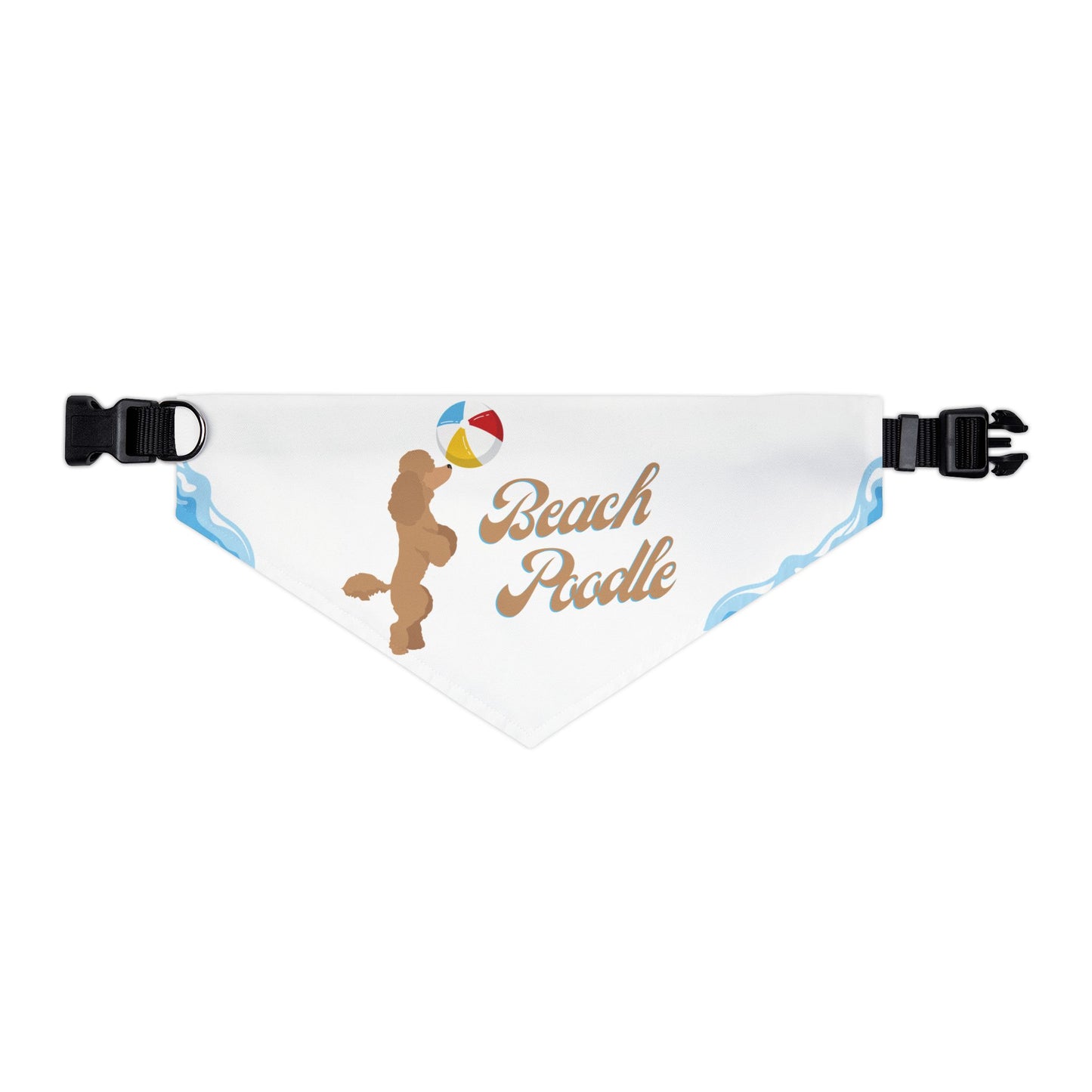 Beach Poodle - Apricot (ish) Standard Poodle - Bandana Collar