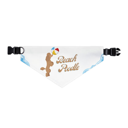 Beach Poodle - Apricot (ish) Standard Poodle - Bandana Collar