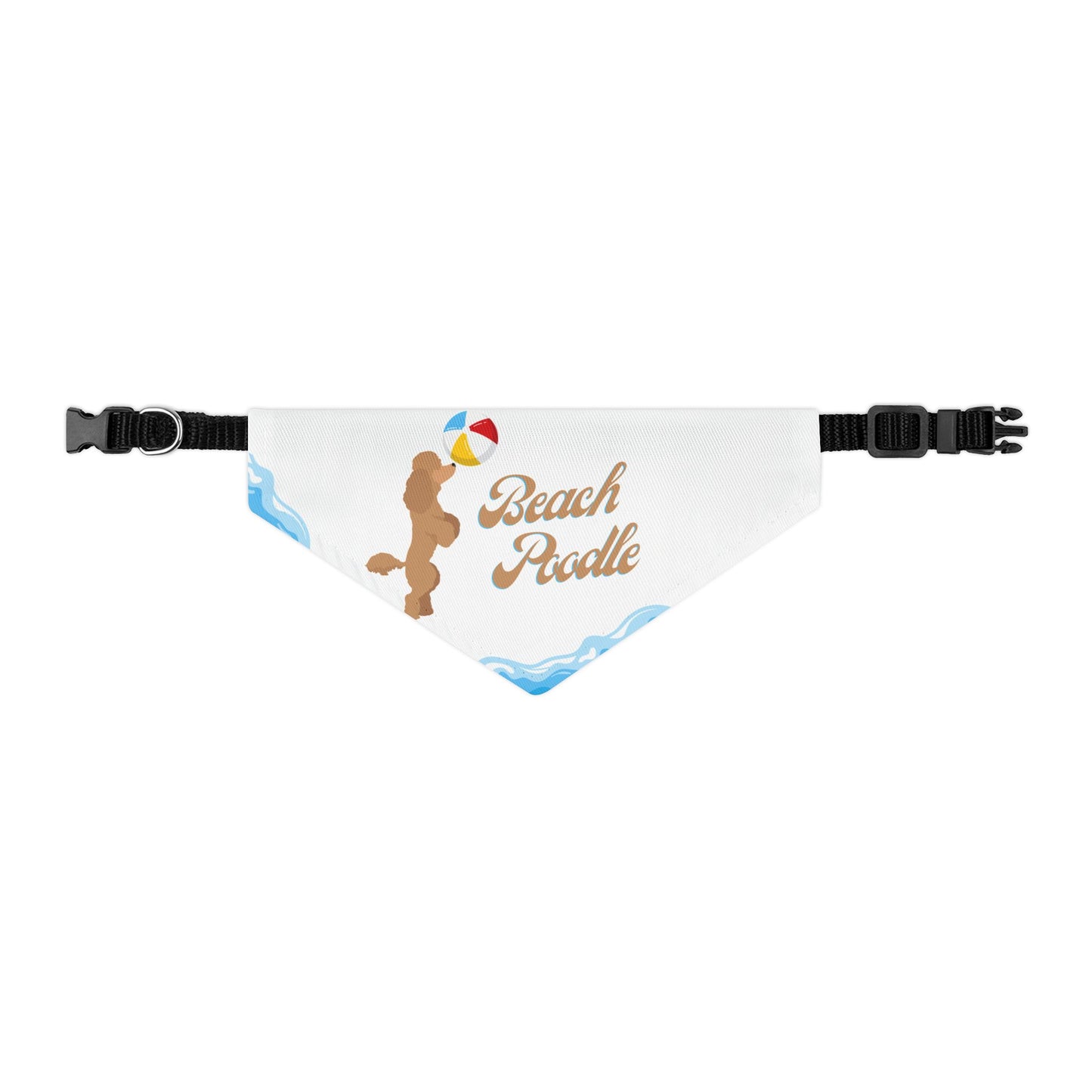 Beach Poodle - Apricot (ish) Standard Poodle - Bandana Collar