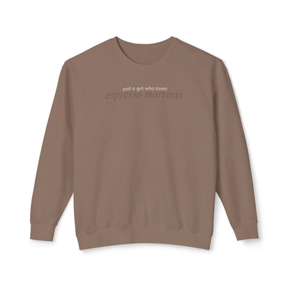 just a girl who loves espresso martinis - Unisex Lightweight Crewneck Sweatshirt