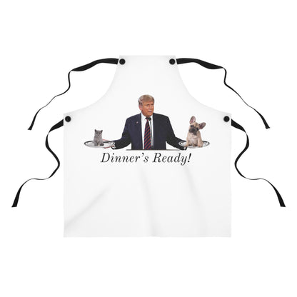 Trump-Themed Apron: "They're Eating the Cats & Dogs" | Funny Springfield Quote | Unisex, One Size Kitchen Apron