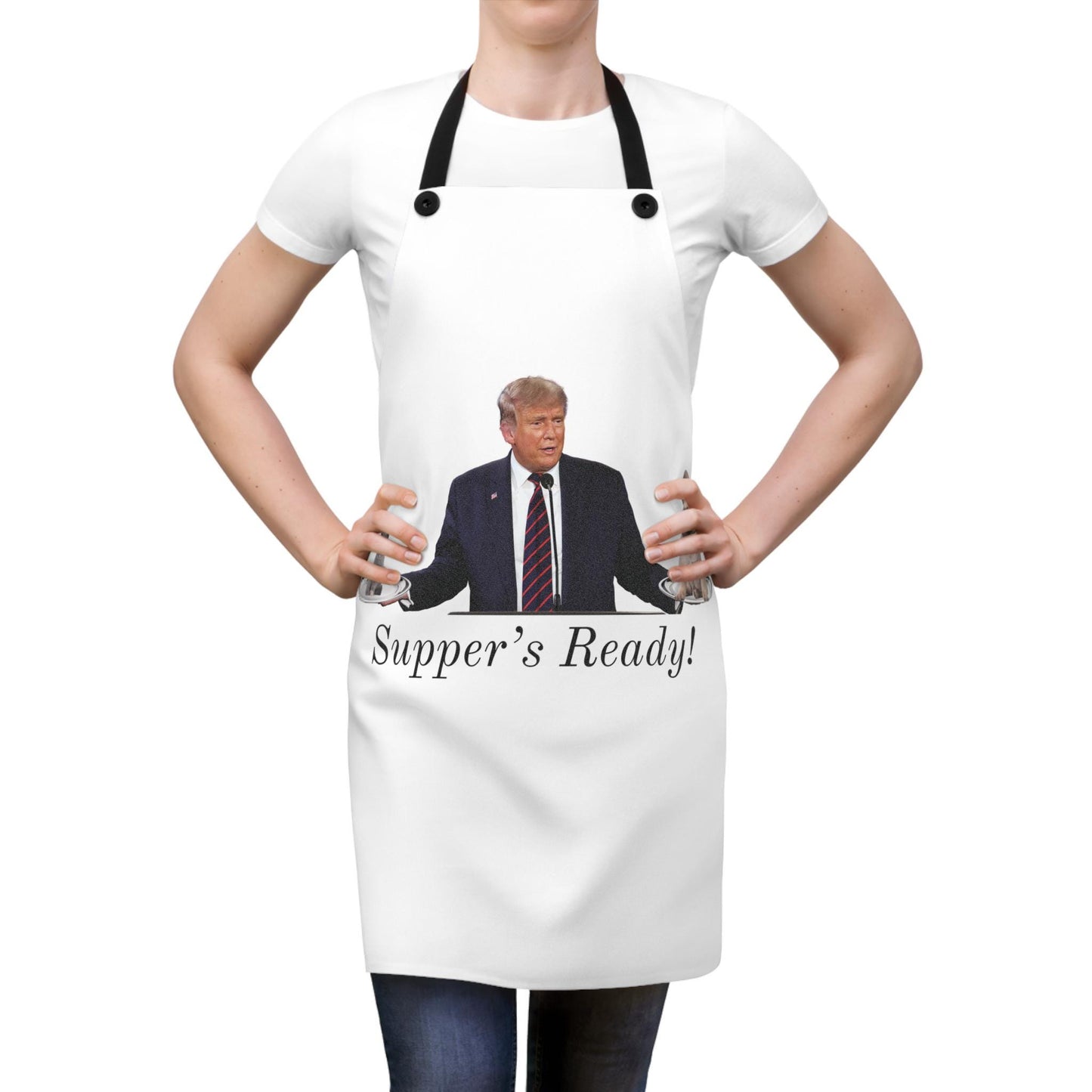 Trump-Themed Apron: "They're Eating the Cats & Dogs" | Funny Springfield Quote | Unisex, One Size Kitchen Apron