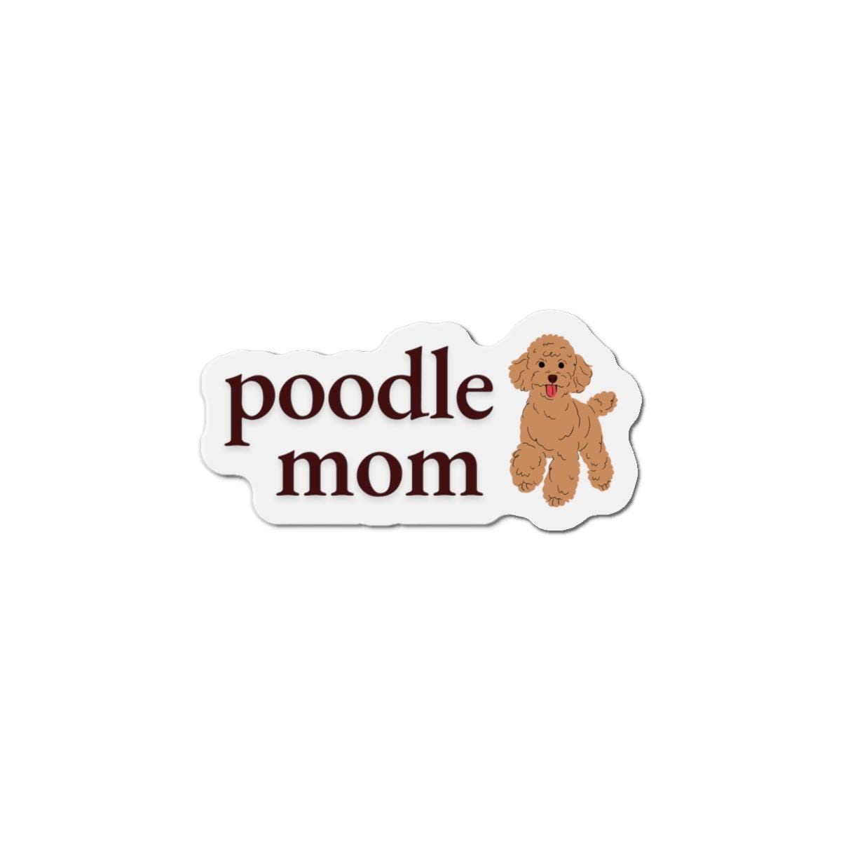 Whimsical Poodle Mom Die-Cut Magnets, Dog Lover Gifts, Refrigerator Magnet, Fun Pet Decor, Poodle Owner Present