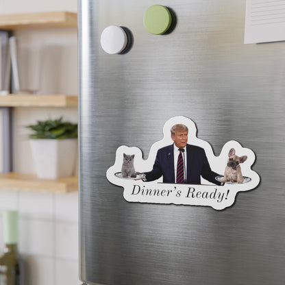 Trump-Themed Magnet - "They're Eating the Cats & Dogs" - Funny Springfield Quote - Die-Cut Vinyl Magnets in 5 Sizes